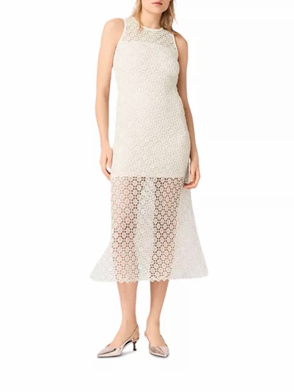 Resilla Rhinestone Crochet Maxi Dress